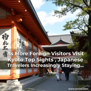 Read more about the article As More Foreign Visitors Visit Kyoto Top Sights , Japanese Travelers Increasingly Staying Away From Traditional Temples And Shrines, A New Survey Shows.