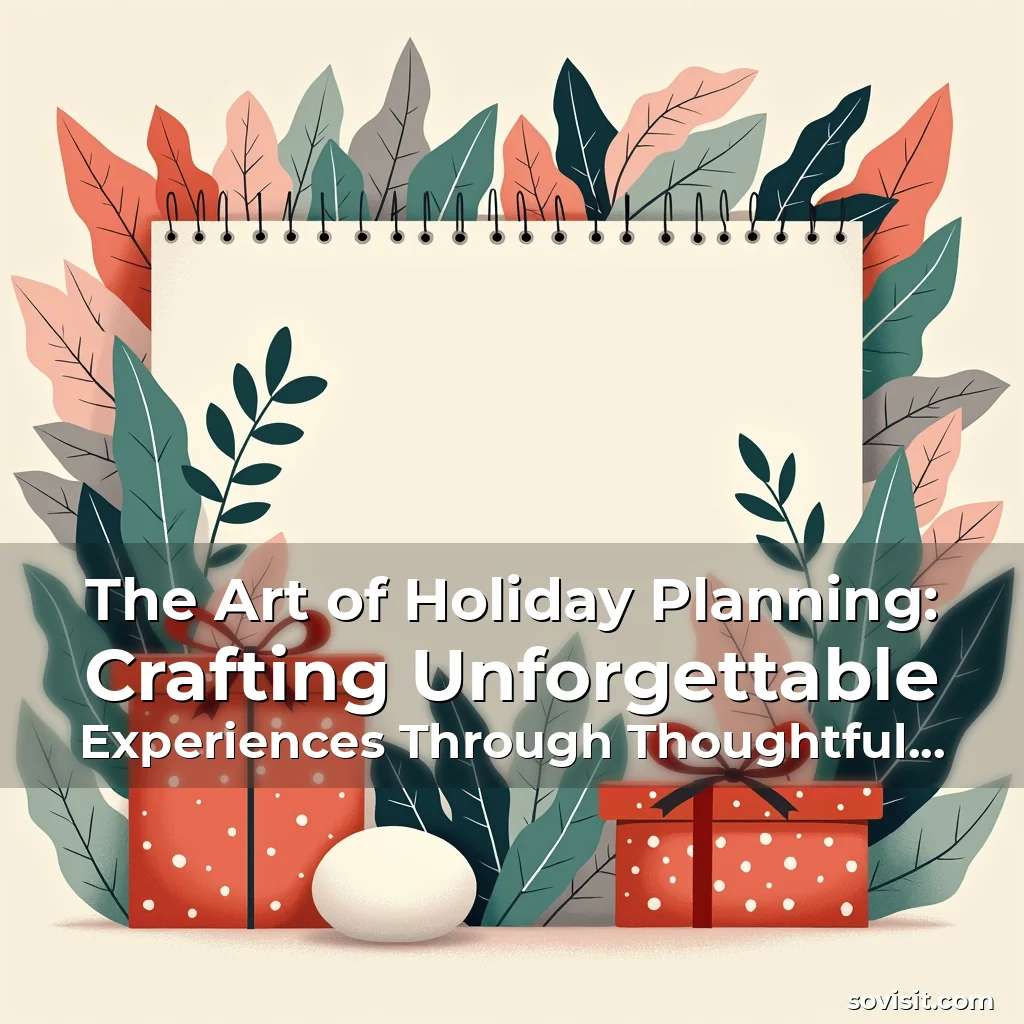 Read more about the article The Art of Holiday Planning: Crafting Unforgettable Experiences Through Thoughtful Preparation